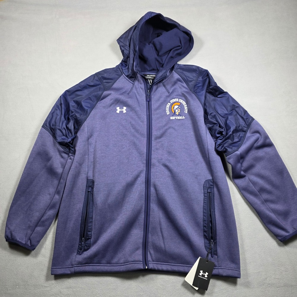 Under Armour Hoodie Mens XXL Purple Storm Loose Full Zip VSU Softball